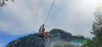 Randonnée Tyroliennes accès au col de l’aulp avec 2 tyroliennes à 10h30 descente en début d’après-midi en 3 tyroliennes