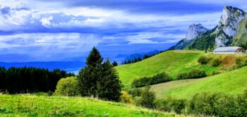 lac d'annecy depuis le col de l'aulp